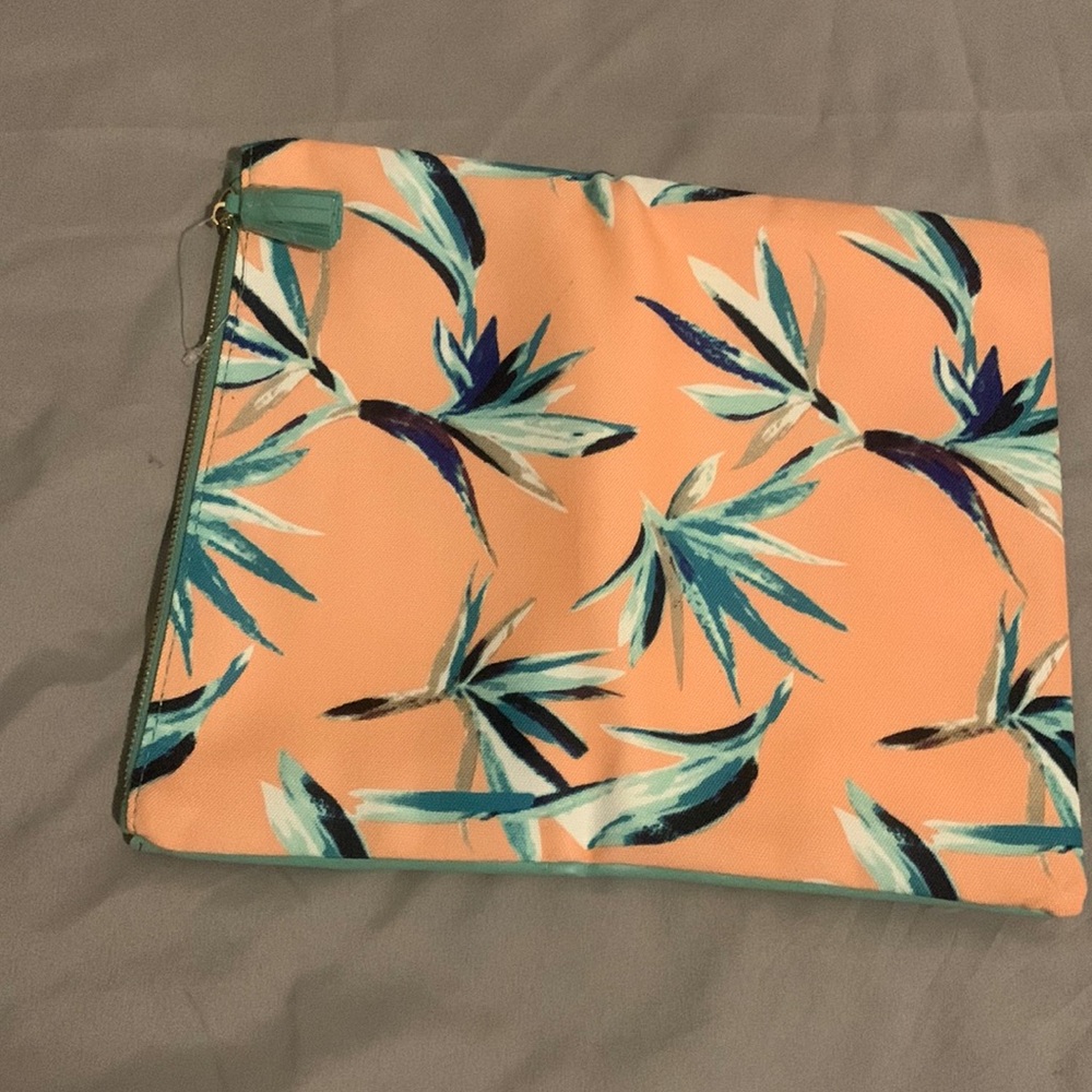 Teal Fold Over Clutch
